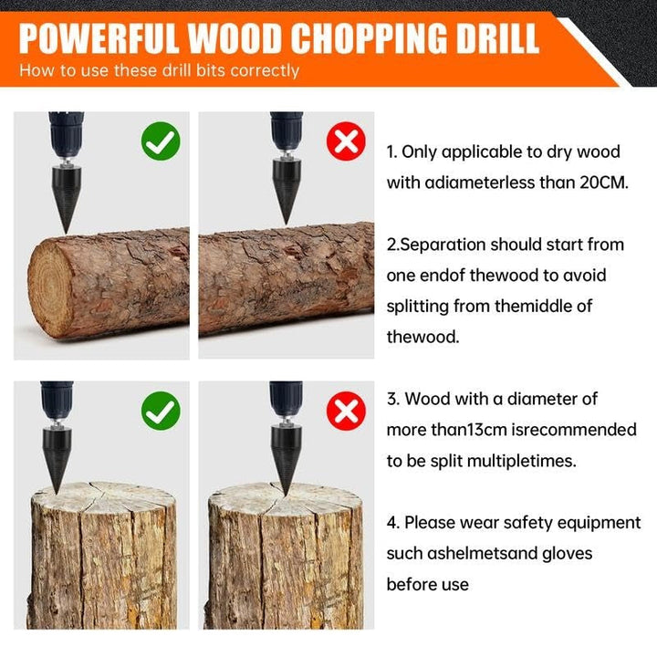 Wood Splitting Drill Bit – Cheerstash
